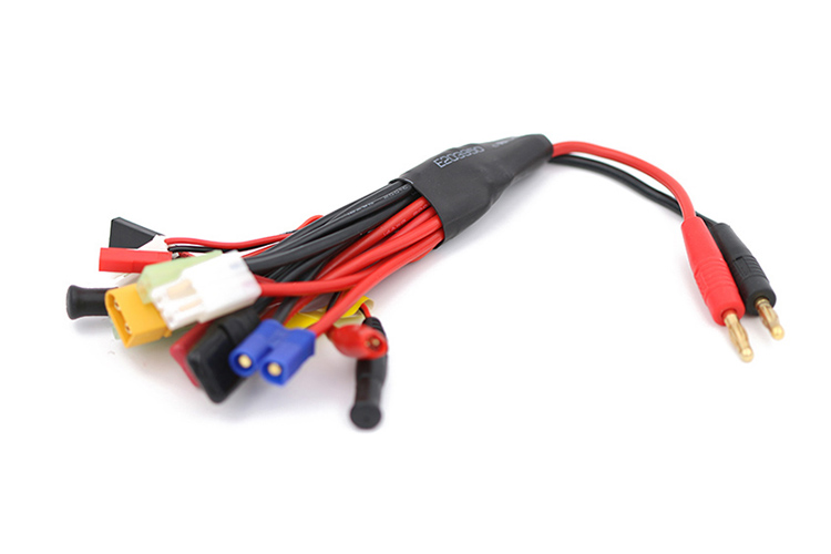 AMASS航模車模船模用多功能電源充電連接線，帶常見插頭 AM-5008